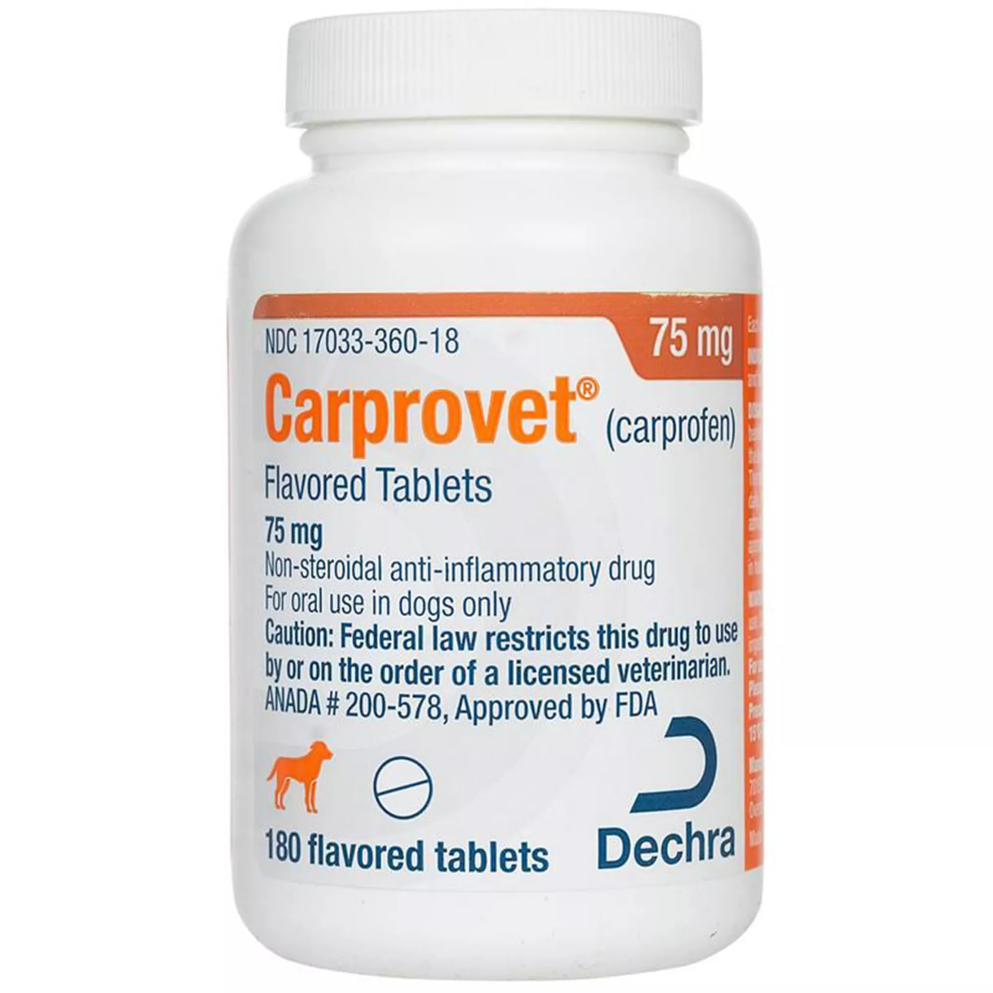 Carprovet (Carprofen) Flavored Tablets 75 mg - 60 or 180 Ct