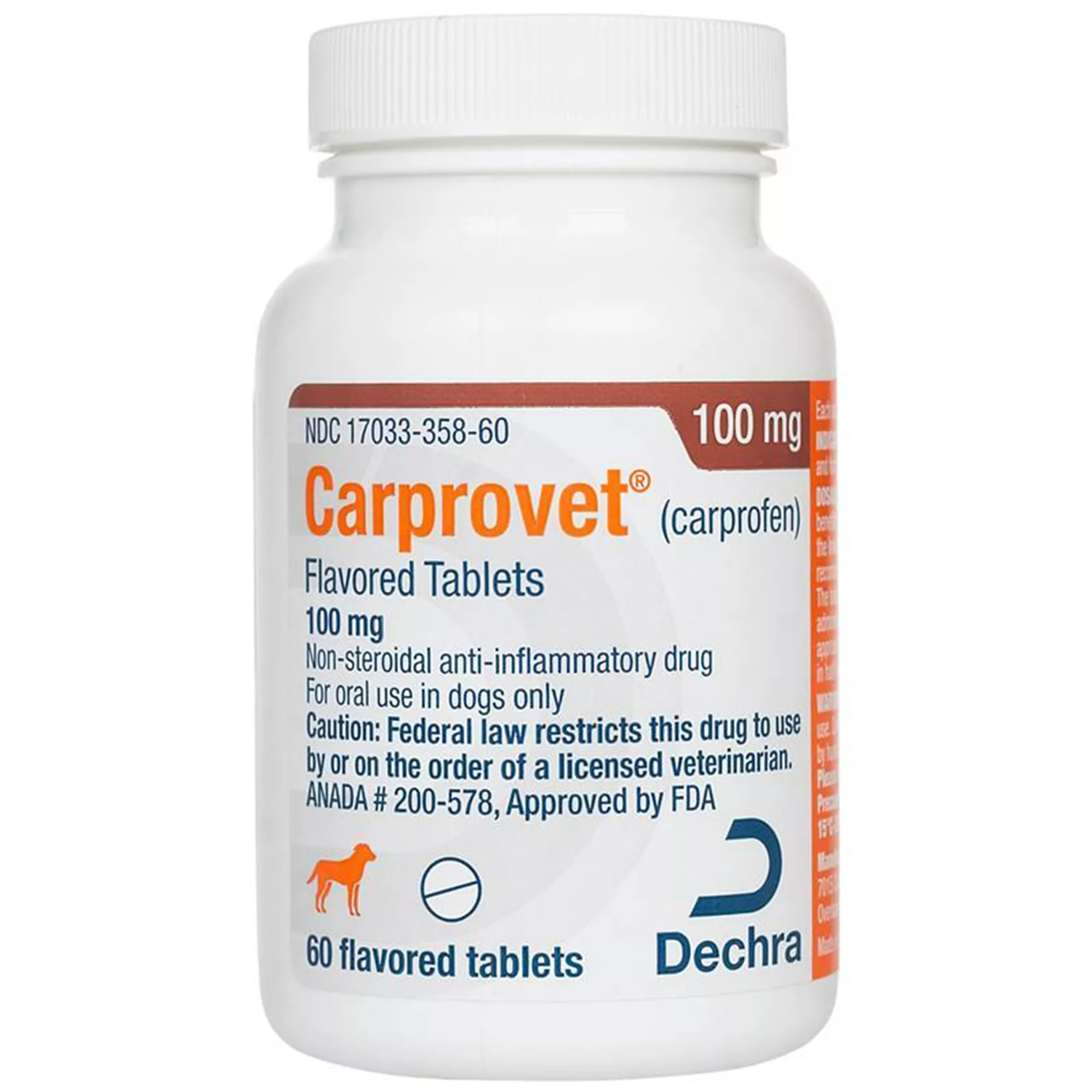 Carprovet (Carprofen) Flavored Tablets 100 mg - 60 or 180 Ct