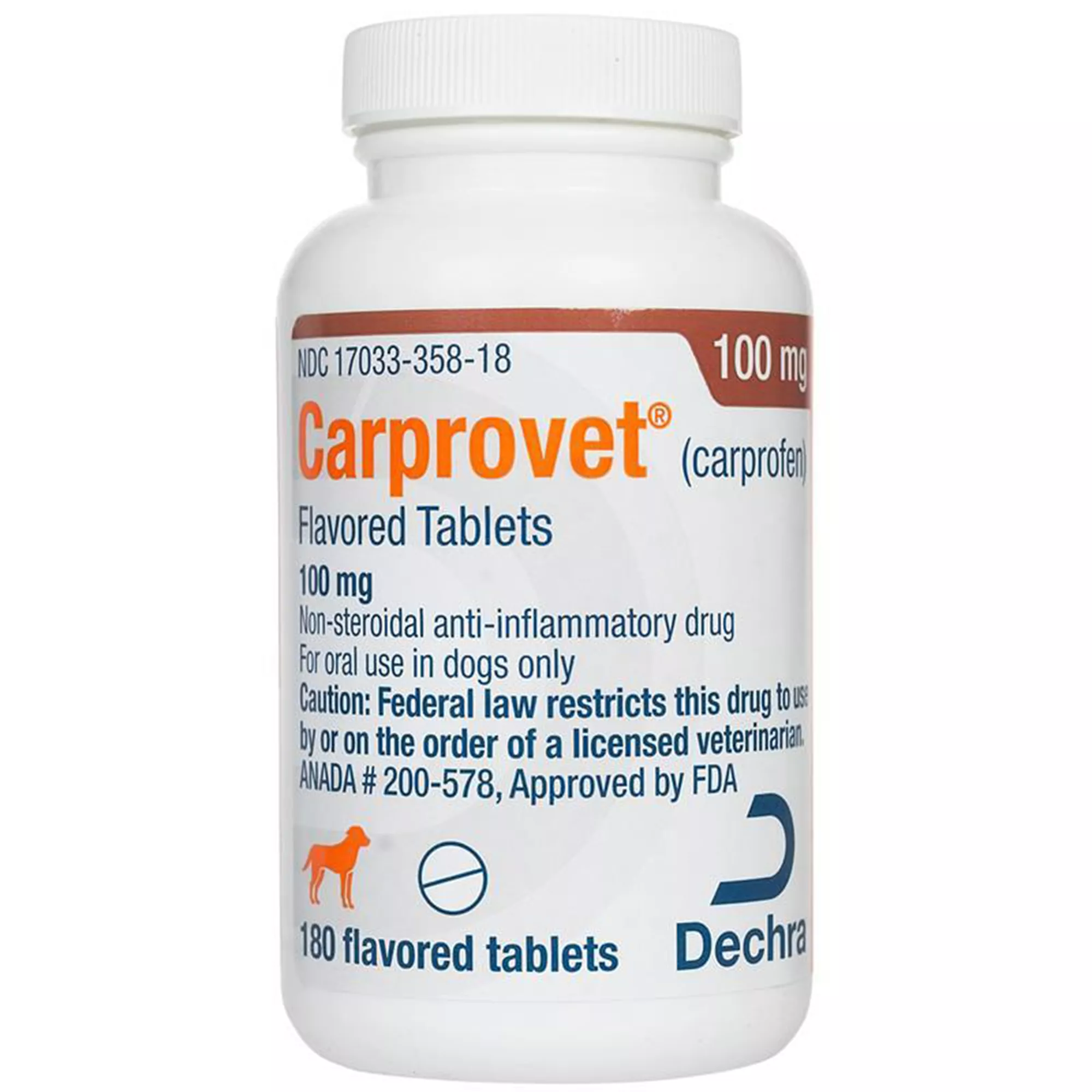 Carprovet (Carprofen) Flavored Tablets 100 mg - 60 or 180 Ct