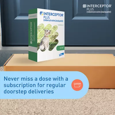 Product Interceptor Plus Chewable Tablets for Dogs - 25.1-50 lbs, Yellow Box