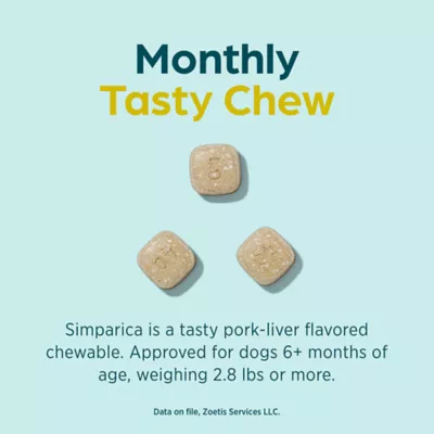 Simparica (sarolaner) Chewables for Dogs, 88.1-132 lbs (Brown), 3 or 6 Month Supply - Image 6