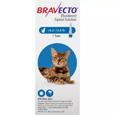 Product Bravecto Topical Solution for Cats, 6.2 - 13.8 lbs 250 mg Blue