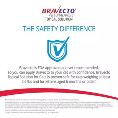 Product Bravecto Topical Solution for Cats, 6.2 - 13.8 lbs 250 mg Blue