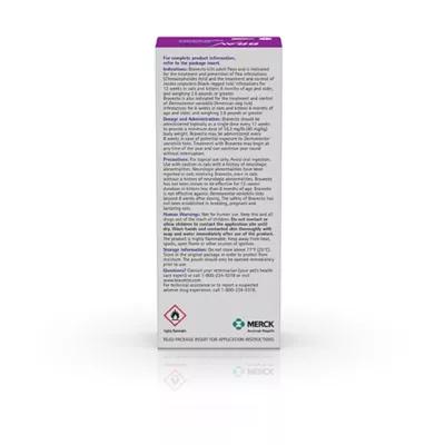 Product Bravecto Topical Solution for Cats, 13.8 - 27.5 lbs 500 mg Purple