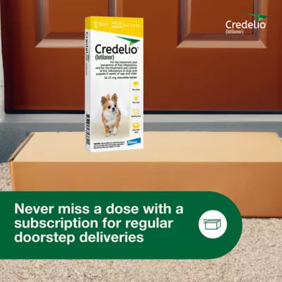 Product Credelio Flea & Tick Chewable Tablets for Dogs & Puppies 4.4-6 lbs (56.25 mg) Yellow