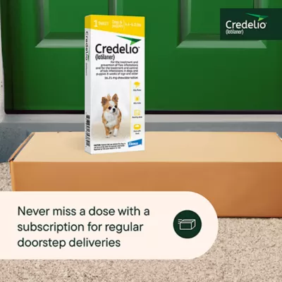 Product Credelio Flea & Tick Chewable Tablets for Dogs & Puppies 4.4-6 lbs (56.25 mg) Yellow