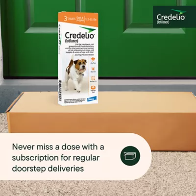 Product Credelio Flea & Tick Chewable Tablets for Dogs & Puppies 12.1-25 lbs (225 mg) Orange