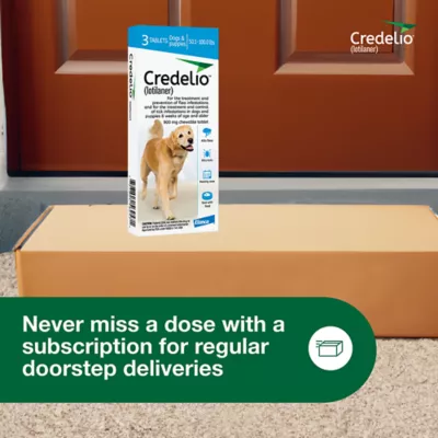 Product Credelio Flea & Tick Chewable Tablets for Dogs & Puppies 50.1-100 lbs (900 mg) Blue