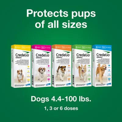 Product Credelio Flea & Tick Chewable Tablets for Dogs & Puppies 6.1-12 lbs (112.50 mg) Pink