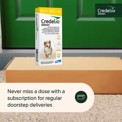 Product Credelio Flea & Tick Chewable Tablets for Dogs & Puppies 4.4-6 lbs (56.25 mg) Yellow