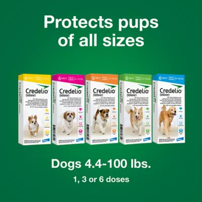 Product Credelio Flea & Tick Chewable Tablets for Dogs & Puppies 6.1-12 lbs (112.50 mg) Pink