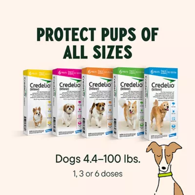 Product Credelio Flea & Tick Chewable Tablets for Dogs & Puppies 6.1-12 lbs (112.50 mg) Pink