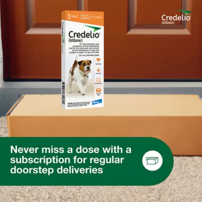 Product Credelio Flea & Tick Chewable Tablets for Dogs & Puppies 12.1-25 lbs (225 mg) Orange