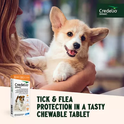 Product Credelio Flea & Tick Chewable Tablets for Dogs & Puppies 12.1-25 lbs (225 mg) Orange