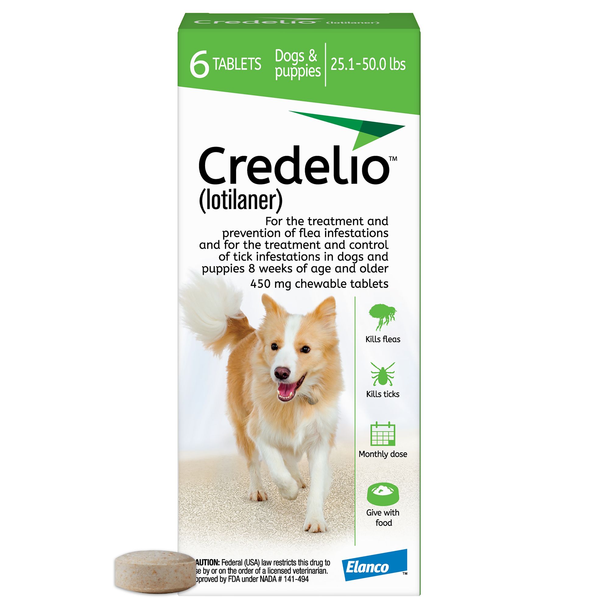 CREDELI TAB 450MG C/1COMP 11A22KG - Empire Pet