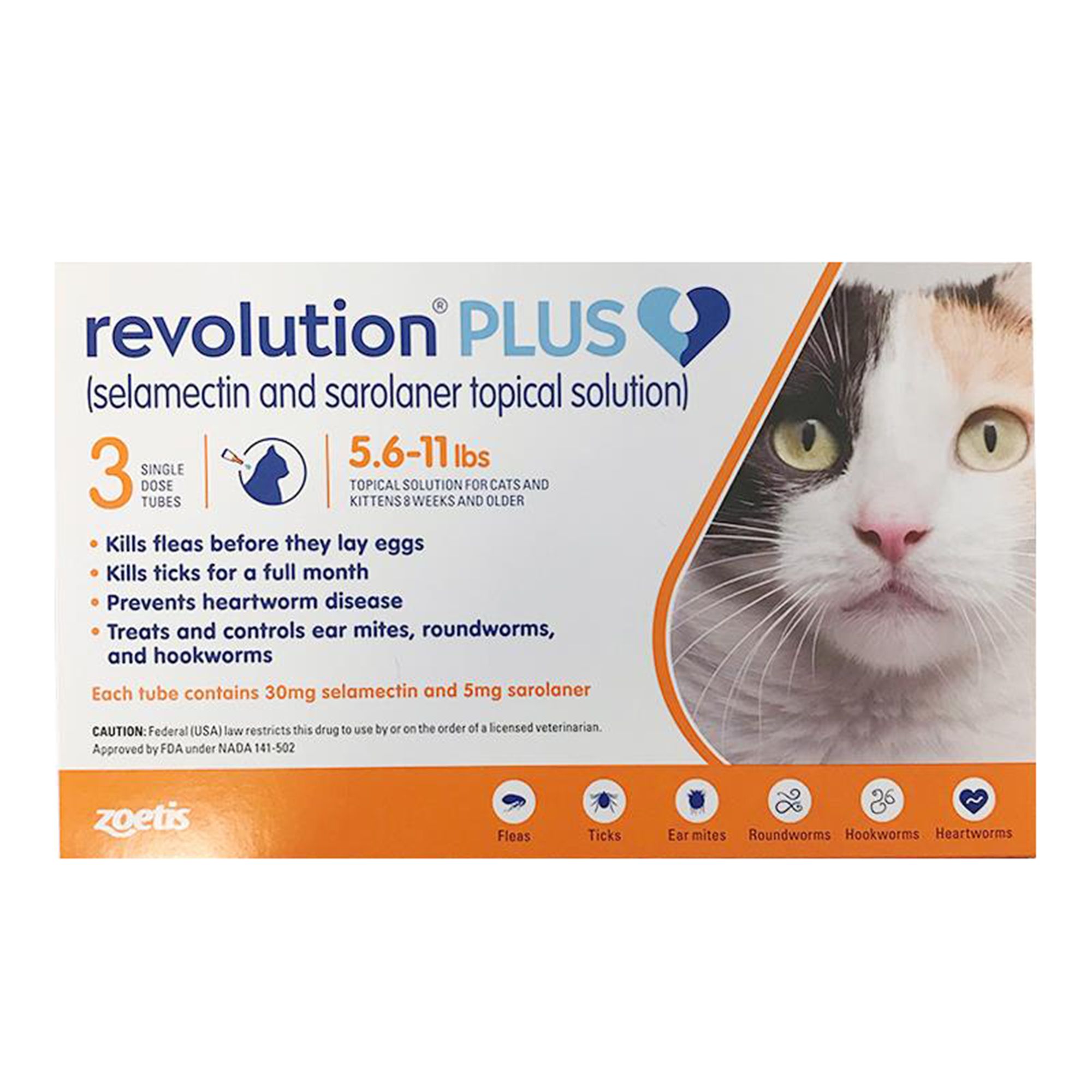 Revolution Plus For Cats 5 6 11 Lbs Orange 3 Or 6 Month Supply Pharmacy Flea Tick Petsmart