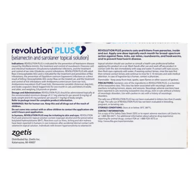 Revolution Plus (selamectin & sarolaner topical) for Cats, 11.1-22 lbs (Green), 3 or 6 Month Supply - Image 2