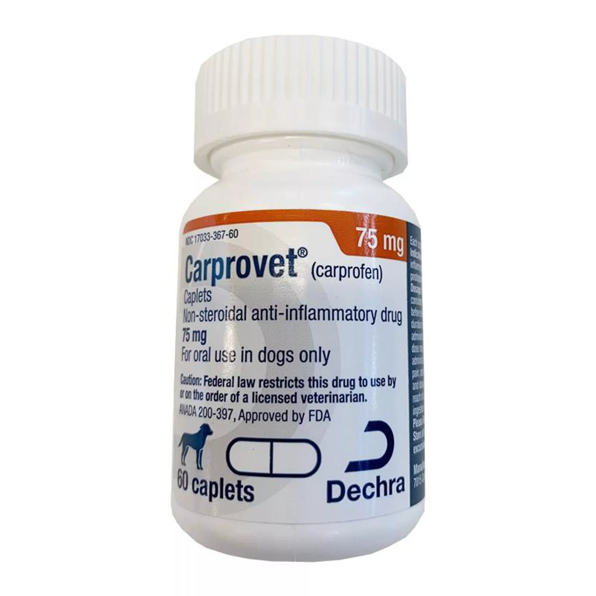Carprovet (Carprofen) Caplets for Dogs - 75 mg