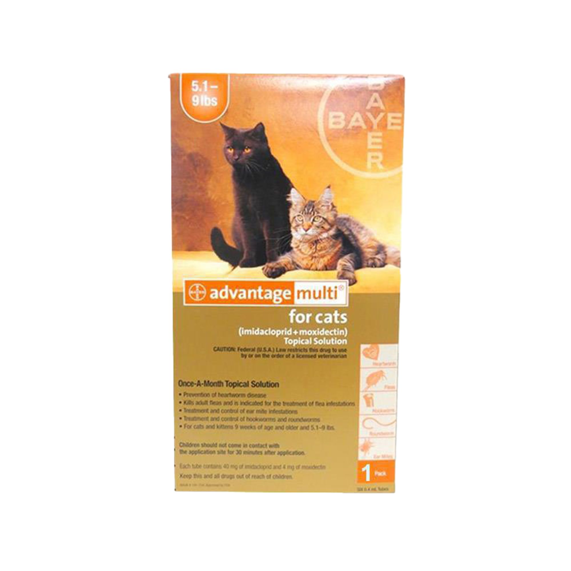 Advantage multi for cats under hot sale 9 lbs