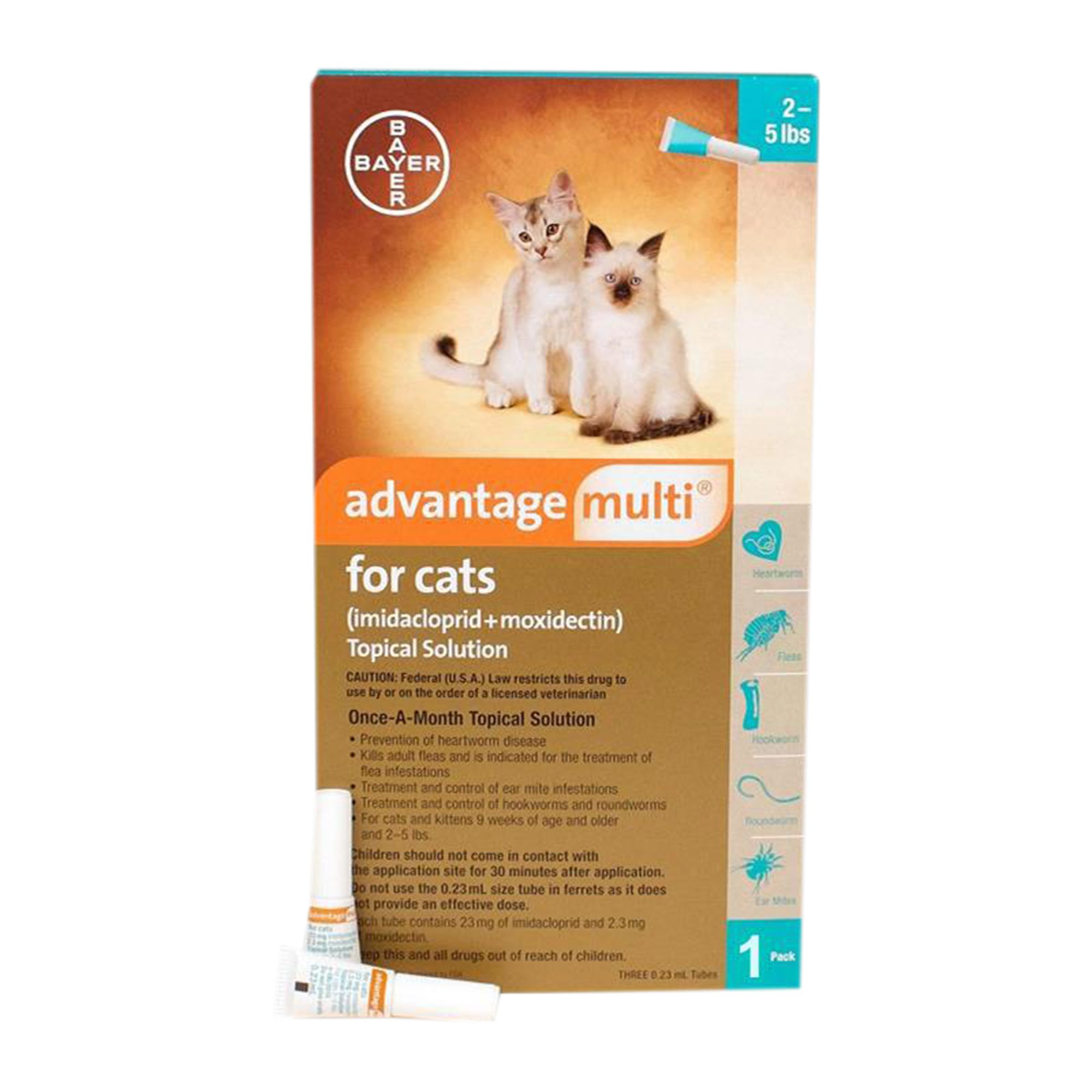 Advantage Multi for Cats 2 5 lbs 1 Month Supply