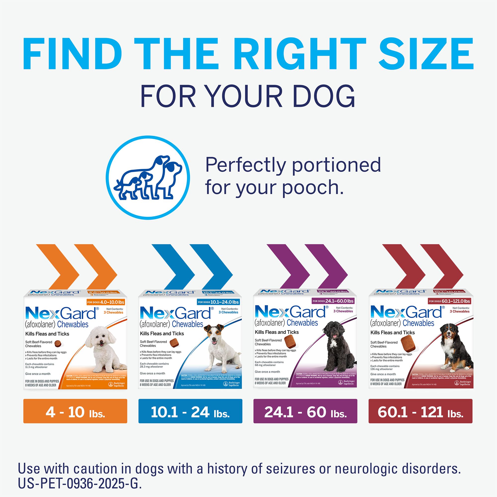 NexGard Chewable Tablets for Dogs 4-10.0 lbs (Orange Box) - 1, 3