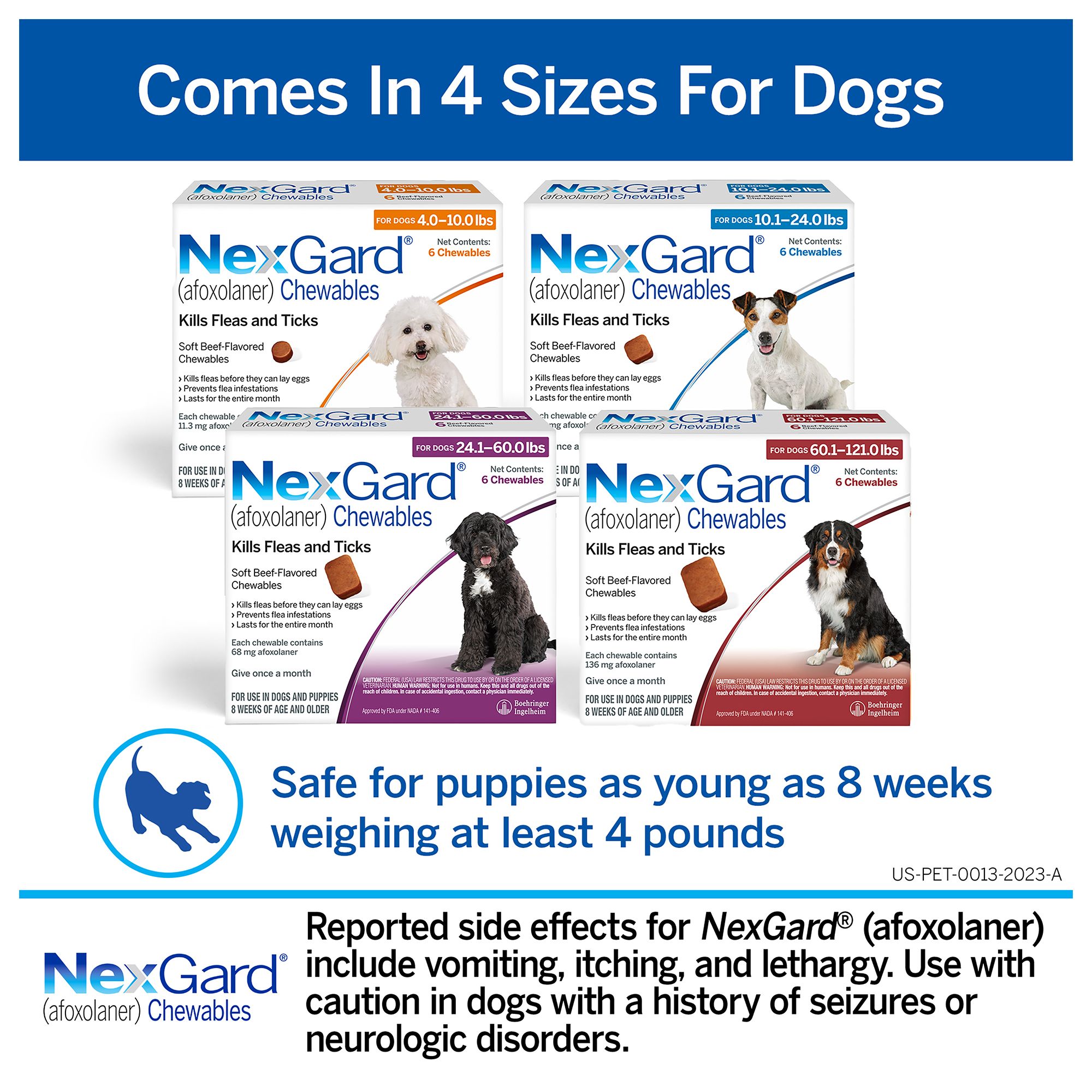 NexGard Chewable Tablets for Dogs 24.1 60.0 lbs