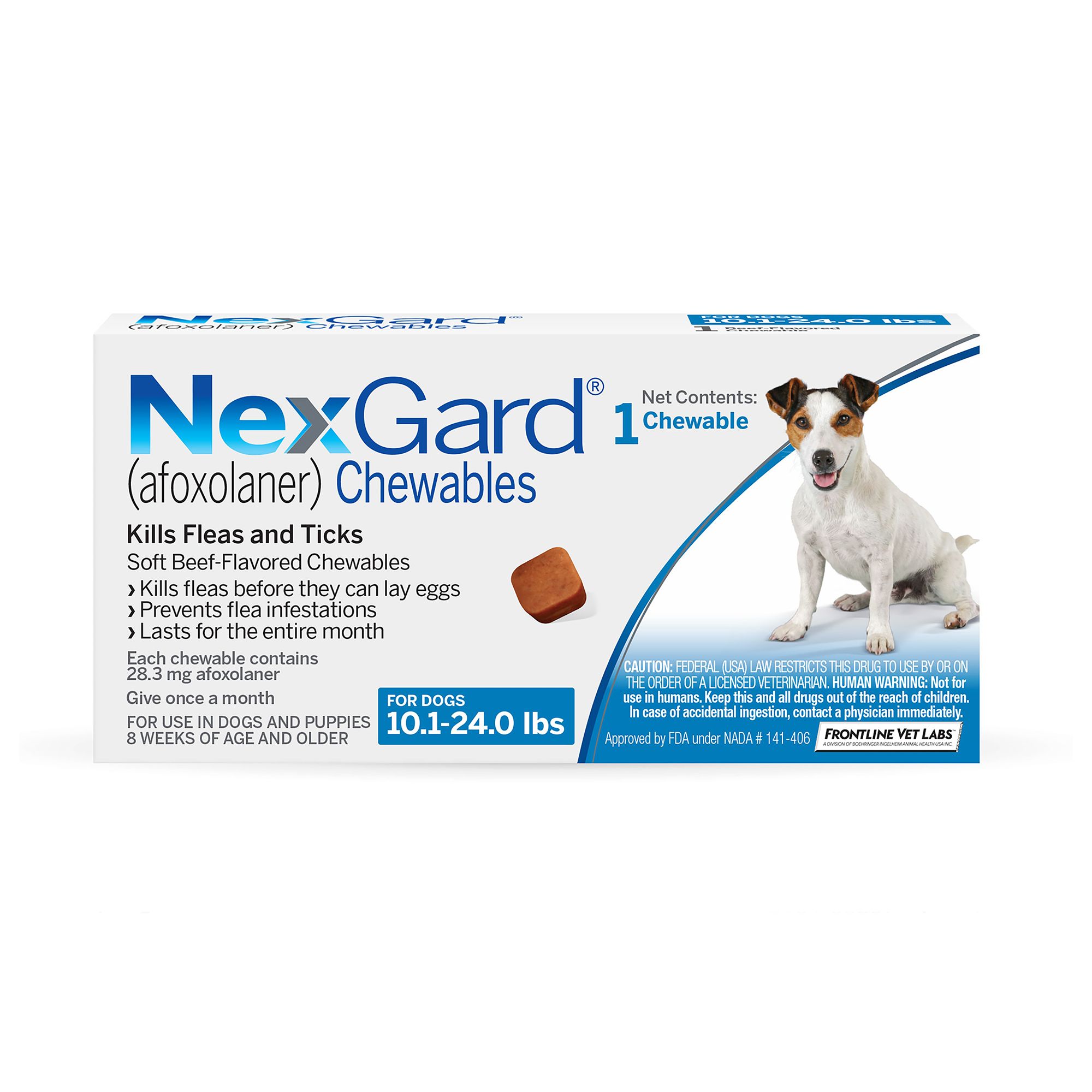 NexGard Chewable Tablets for Dogs 10.1 24 lbs