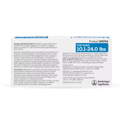 Product NexGard Chewable Tablets for Dogs 10.1-24 lbs