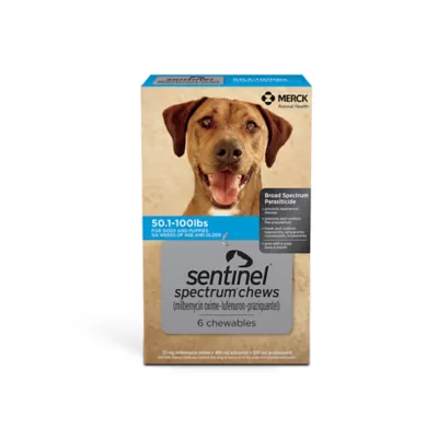 Product Sentinel Spectrum Chews for Dogs 50.1-100 lbs Blue - 6 Month or 12 Month Supply