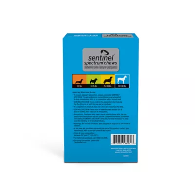 Product Sentinel Spectrum Chews for Dogs 50.1-100 lbs Blue - 6 Month or 12 Month Supply