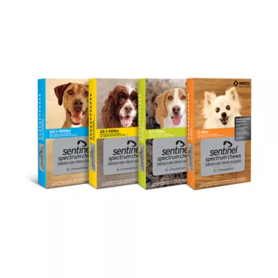Product Sentinel Spectrum Chews for Dogs 50.1-100 lbs Blue - 6 Month or 12 Month Supply