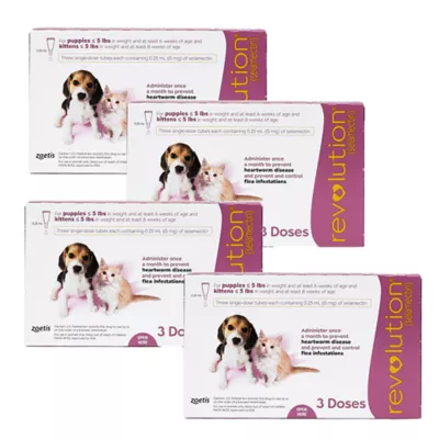 Product Revolution Topical for Puppies and Kittens up to 5 lbs Pink