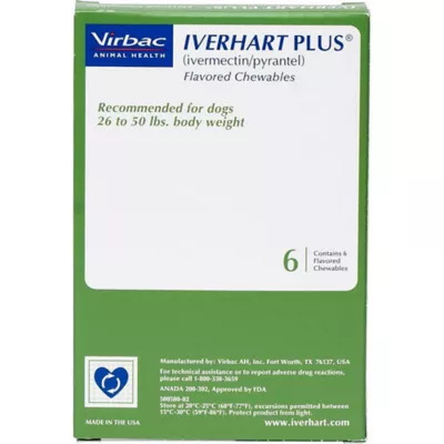 Product Iverhart Plus 26-50 lbs Green - 1, 3, 6 Month Supply