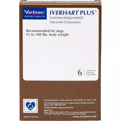 Product Iverhart Plus 51-100 lbs Supply Brown - 1, 3, 6 Month Supply