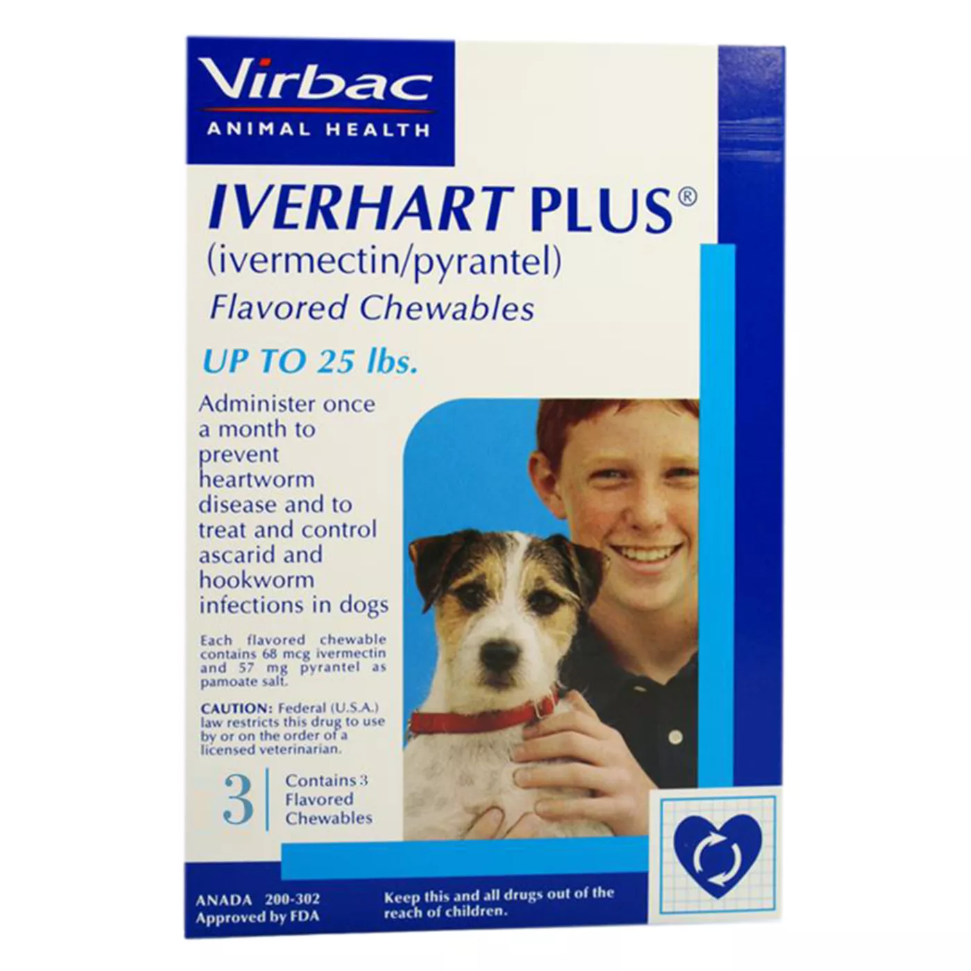 Iverhart Plus 1 25 lbs Blue 1 3 6 Month Supply