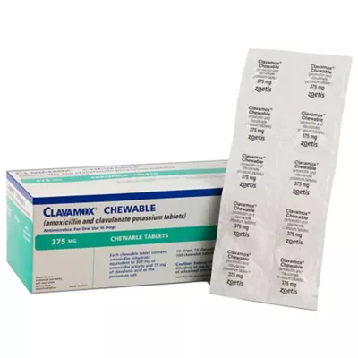 Product Clavamox - 62.5 mg, 125 mg, 250 mg, 375 mg - Single Chewable Tablet