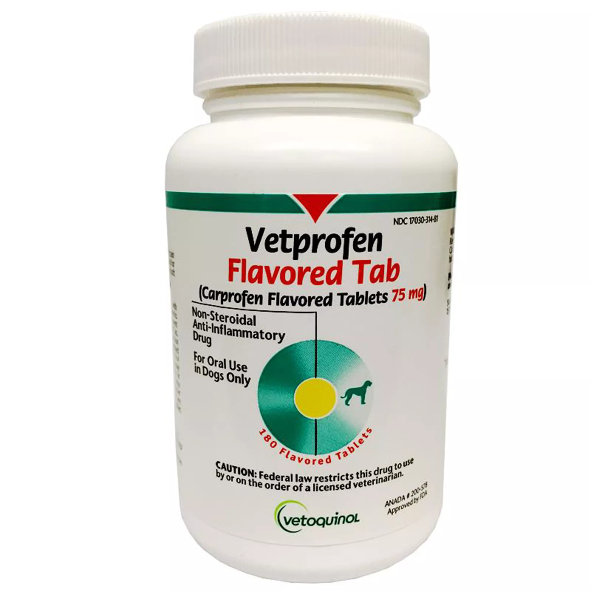 Vetprofen Flavored -  25 mg, 75 mg, 100 mg - Single Tablet