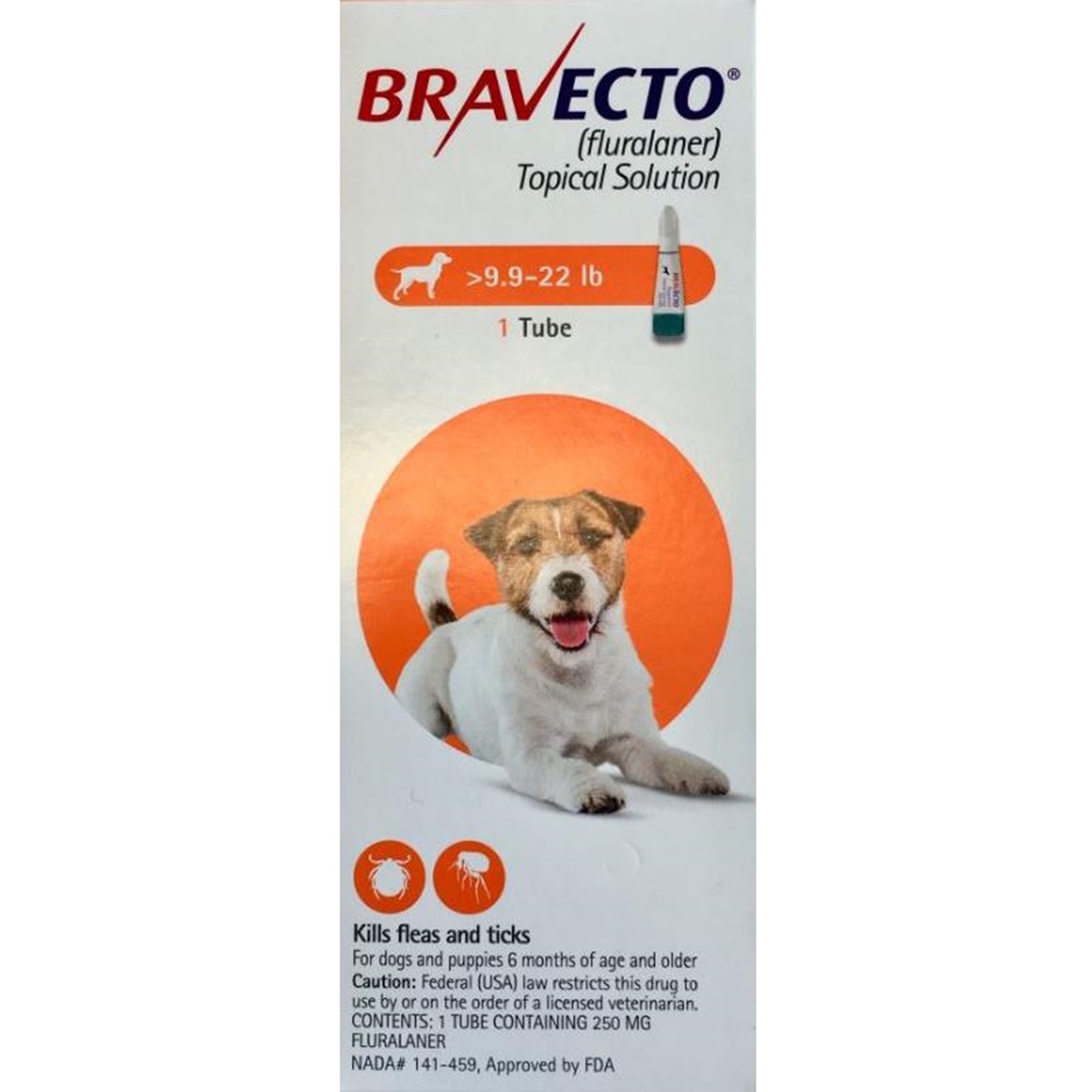 Bravecto Topical Solution for Dogs - 22-44 lbs (1 Tube)