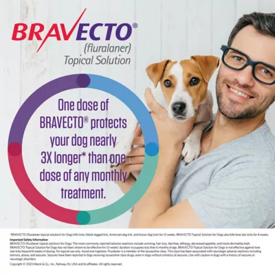 Bravecto Topical for Dogs, 9.9-22 lbs (Orange Box), 1 Dose, 12-Week Flea & Tick Protection - Image 3