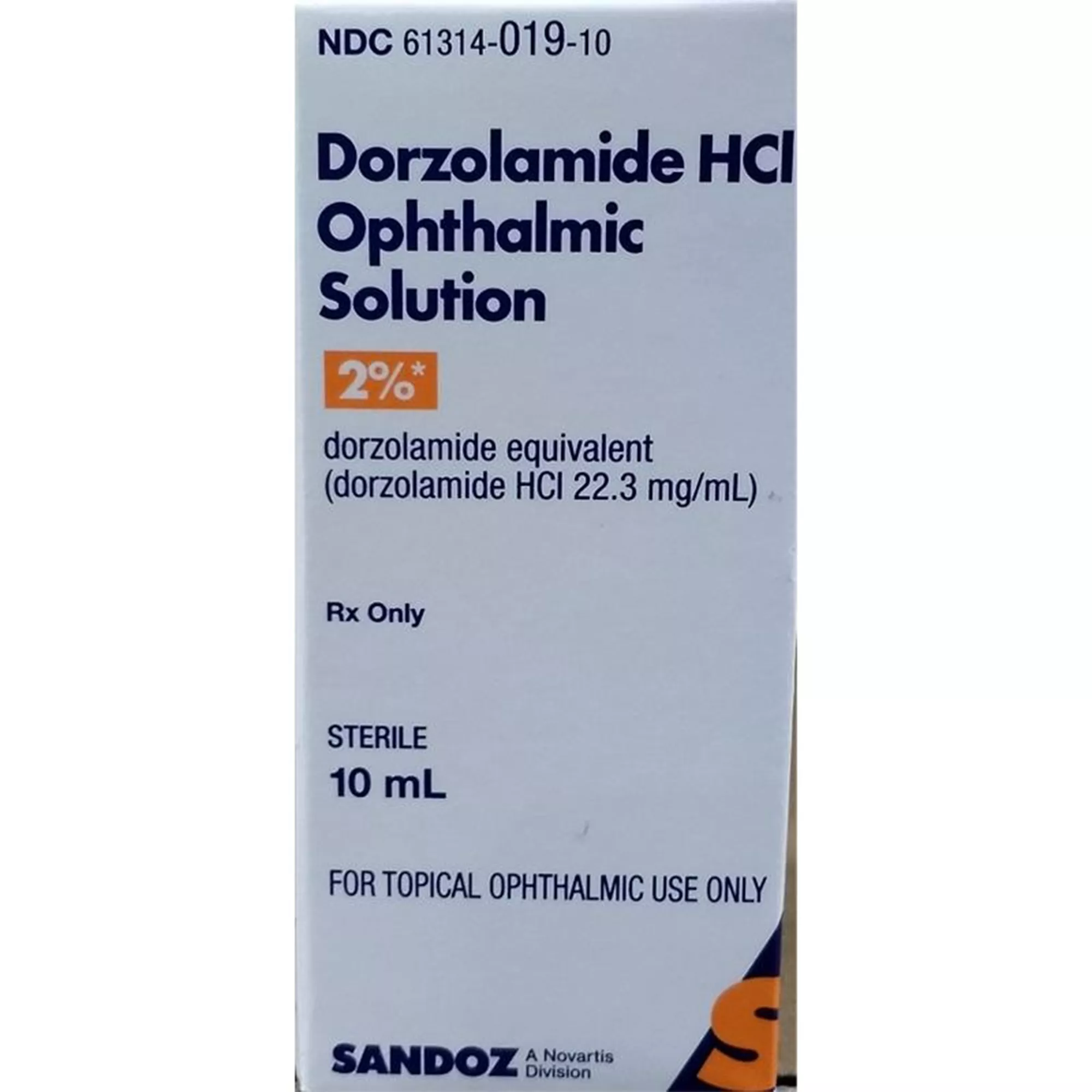 Dorzolamide HCL Ophthalmic Solution 2%, 10ml