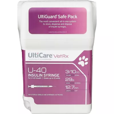 Product UltiGuard U-40 Insulin Syringes 29g, Sharps Box of 100 Needle 1/2 inch