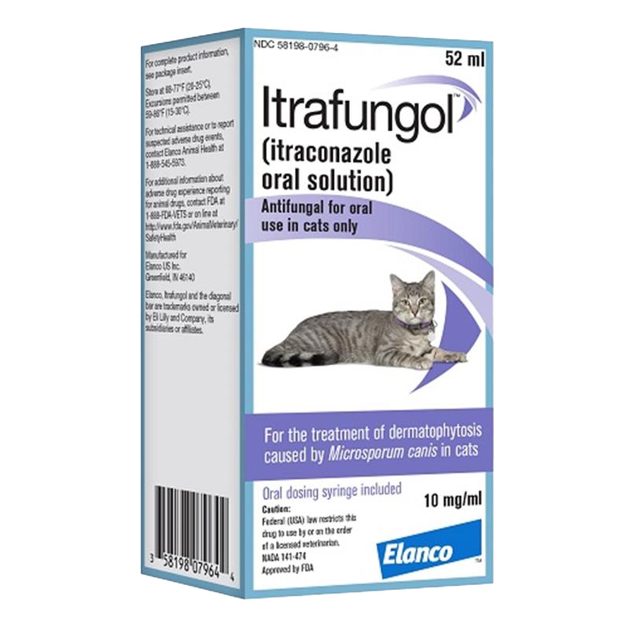 Itrafungol Itraconazole Oral Solution for Cats 10 mg ml 52 ml