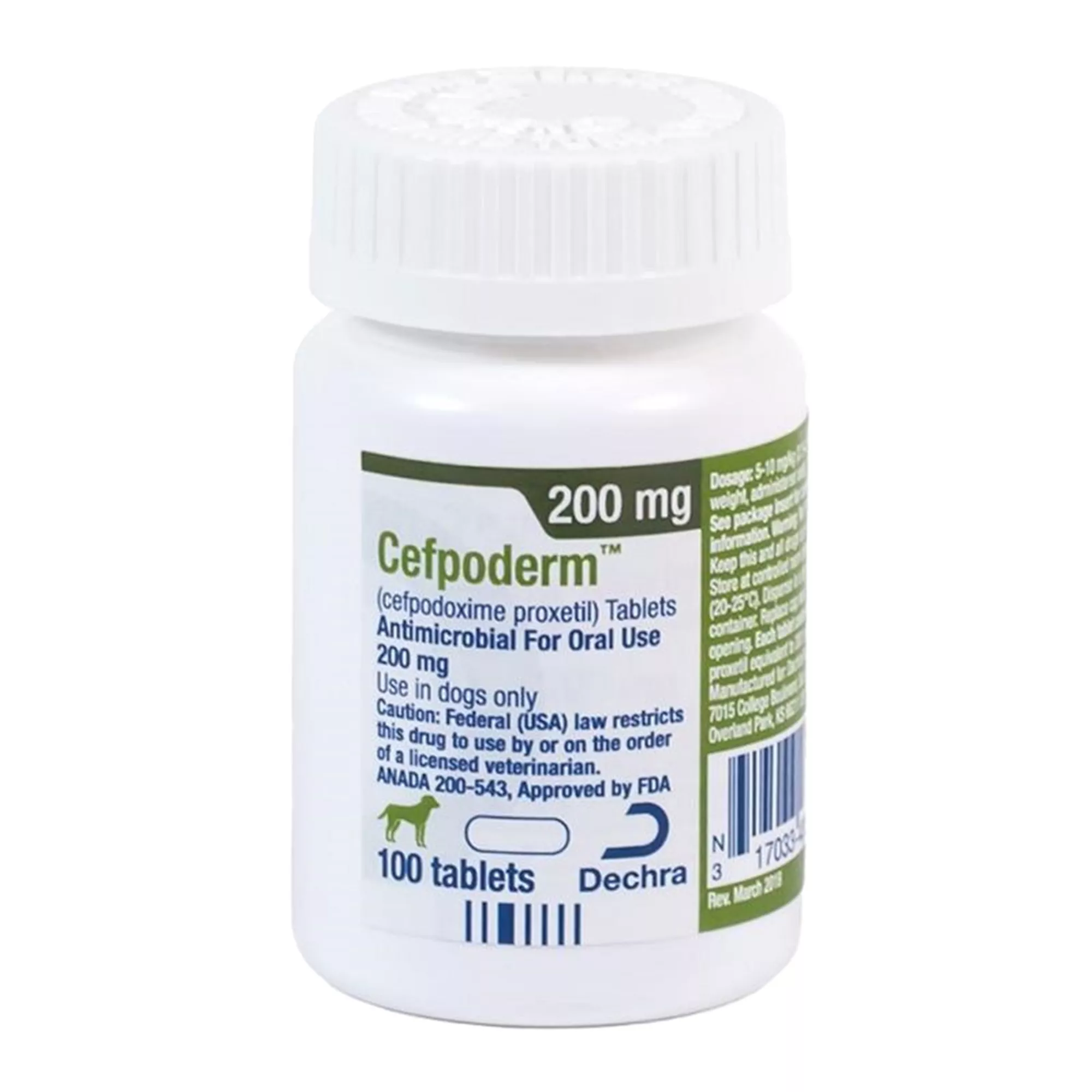 Cefpoderm (Cefpodoxime Proxetil) - 100 mg, 200 mg - Single Tablet