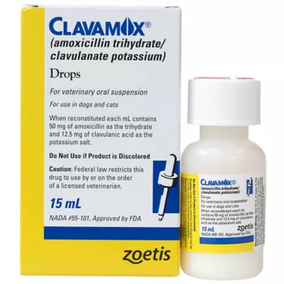 Product Clavamox Oral Drops 62.5 mg/ml, 15 ml