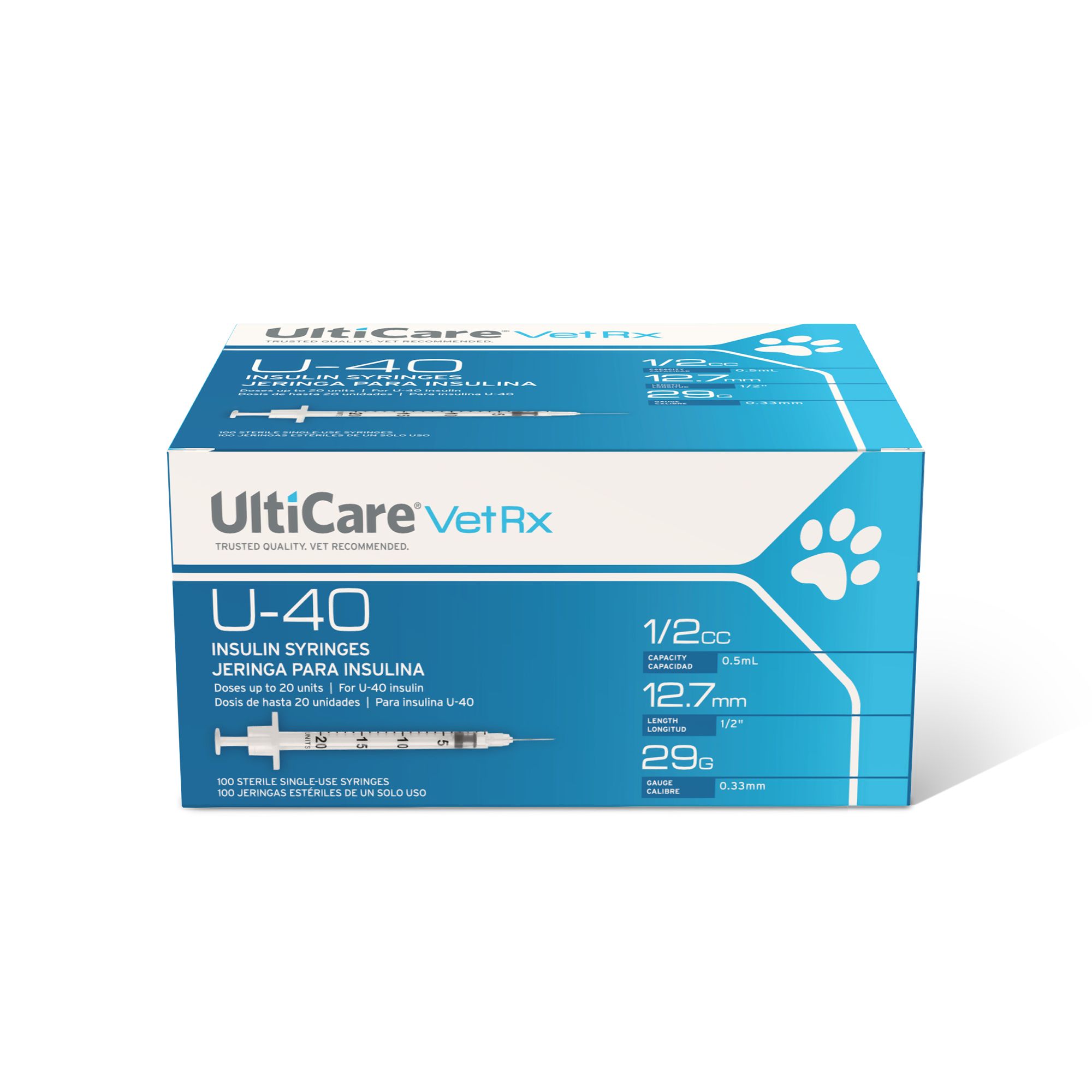  PetTest U-40 Pet Insulin Syringes With Needles