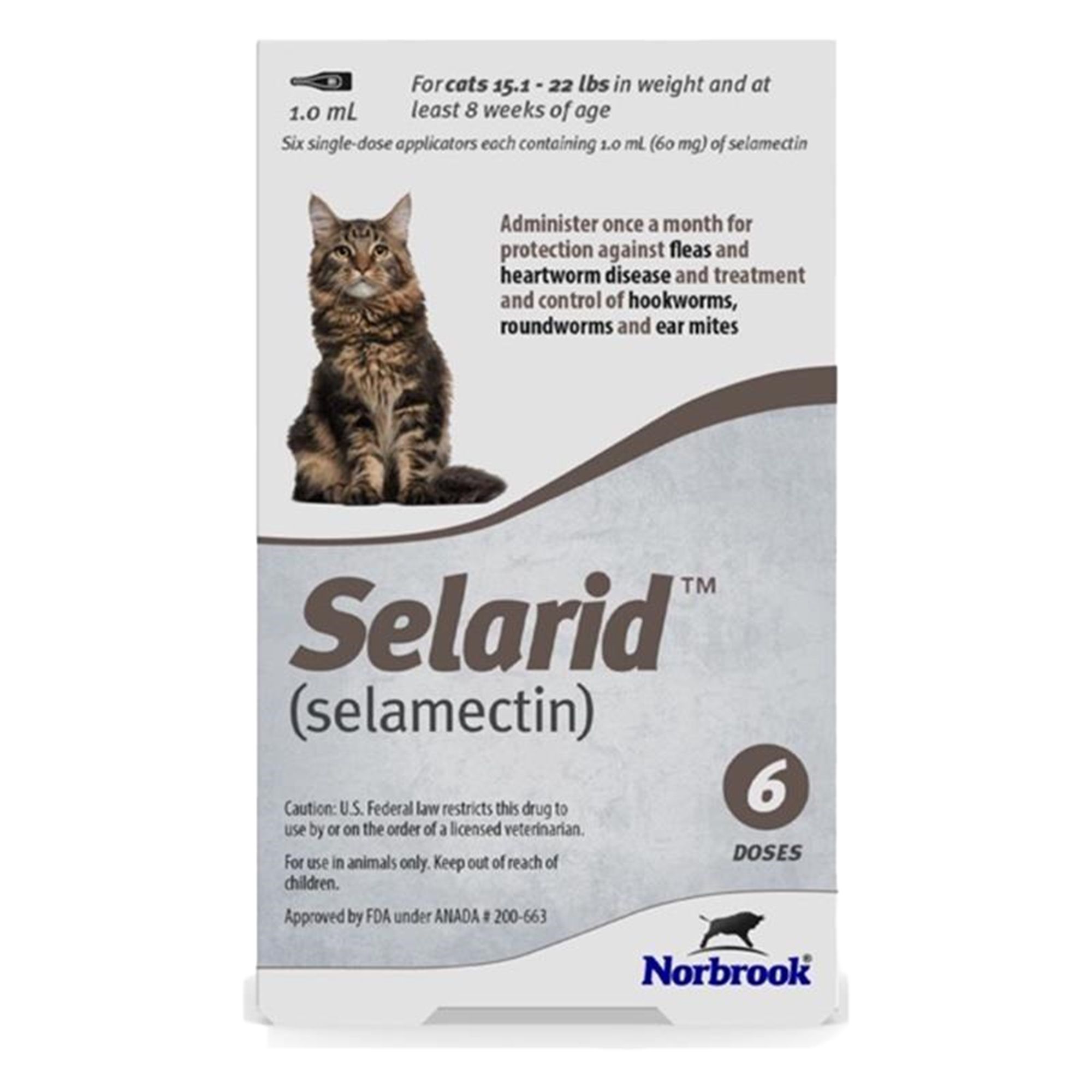 Selarid Selamectin Topical For Cats 15 1 22 Lbs Taupe 6 Month Supply Pharmacy Flea Tick Petsmart