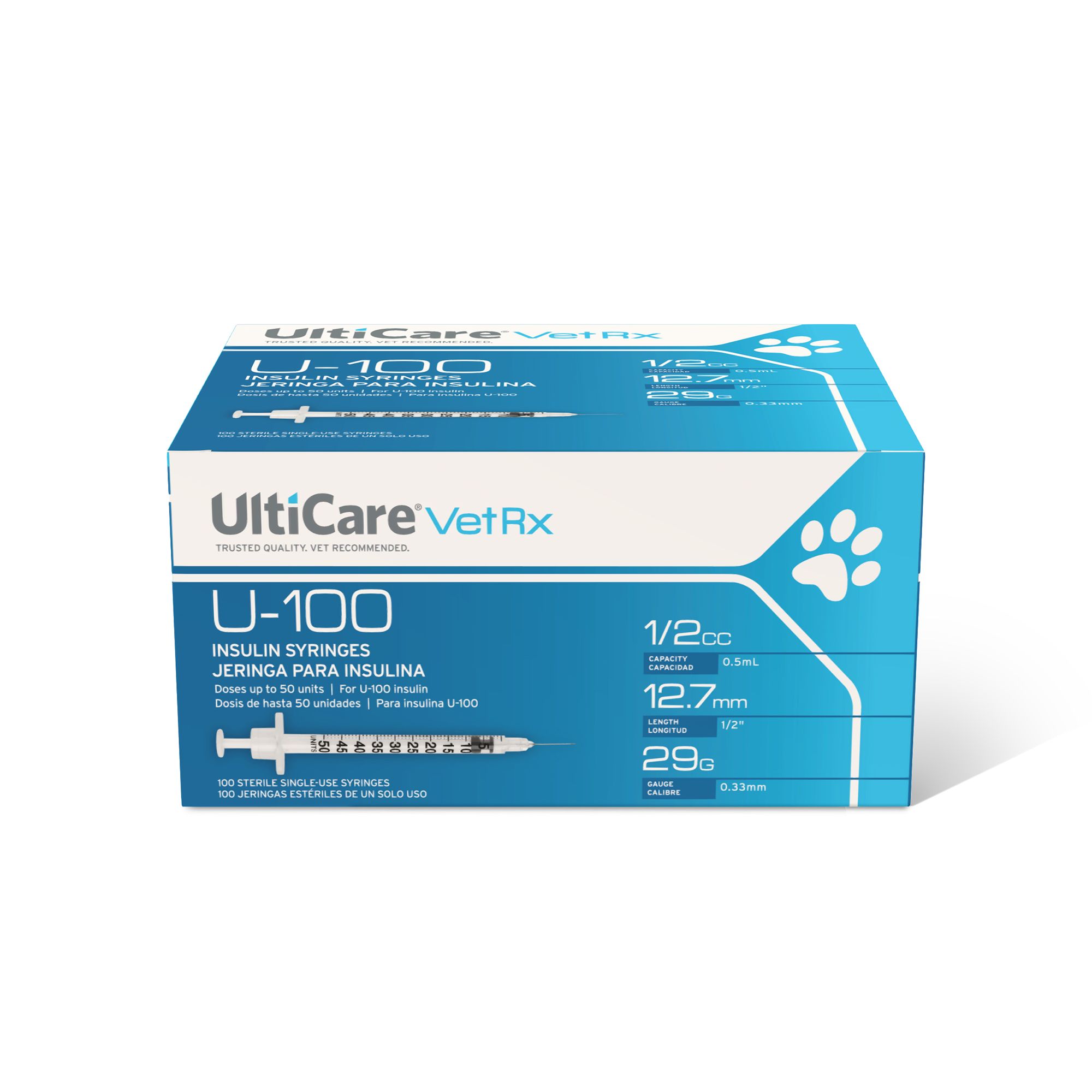 Ulticare U 100 Insulin Syringes 29g Box Of 100 Needle 1 2 Inch Pharmacy Medical Supplies Petsmart