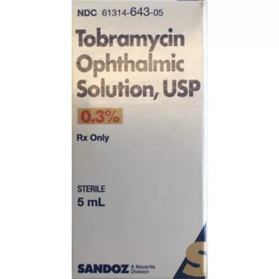 Product Tobramycin Ophthalmic Solution 0.3%, 5 ml