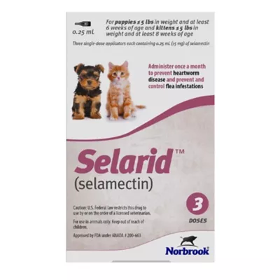 Product Selarid (selamectin) Topical for Cats 15.1-22 lbs, Taupe (6 Month Supply)