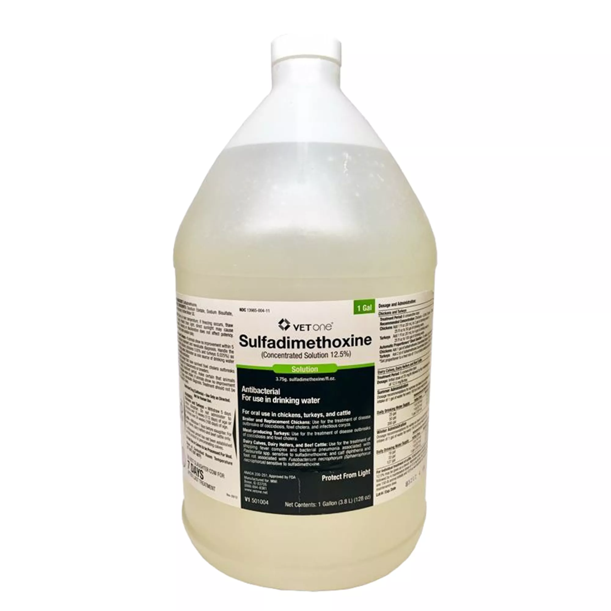 Sulfadimethoxine Oral Solution 12.5%, 1 Gallon